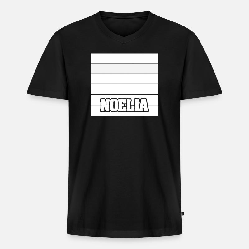 Noelia - Männer Premium Bio T-Shirt mit V-Ausschnitt - Schwarz