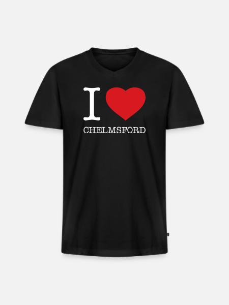I love Chelmsford - Men's Premium Organic T-shirt with V-neck - black