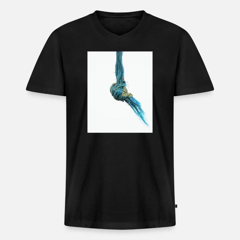 Ich bin ein ausgefranster Knoten - Männer Premium Bio T-Shirt mit V-Ausschnitt - Schwarz