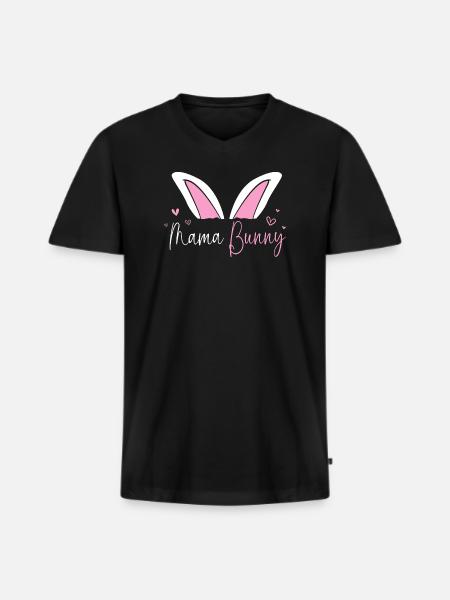 Werdende Mutter Ostern Gender Reveal - Männer Premium Bio T-Shirt mit V-Ausschnitt - Schwarz