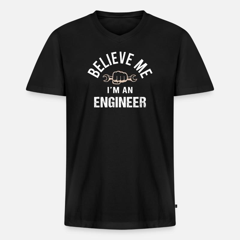 Mechanical Engineering Mechanical Engineer - Men's Premium Organic T-shirt with V-neck - black