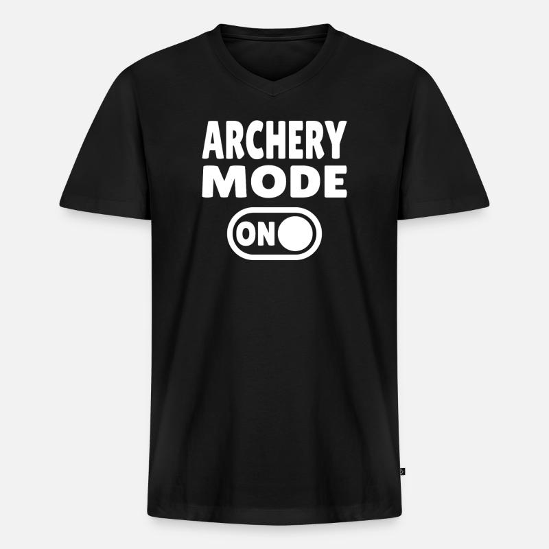 Archery Mode ON  - Männer Premium Bio T-Shirt mit V-Ausschnitt - Schwarz