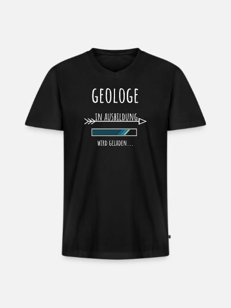 Geosciences Student Occupation Training Geologist - Men's Premium Organic T-shirt with V-neck - black