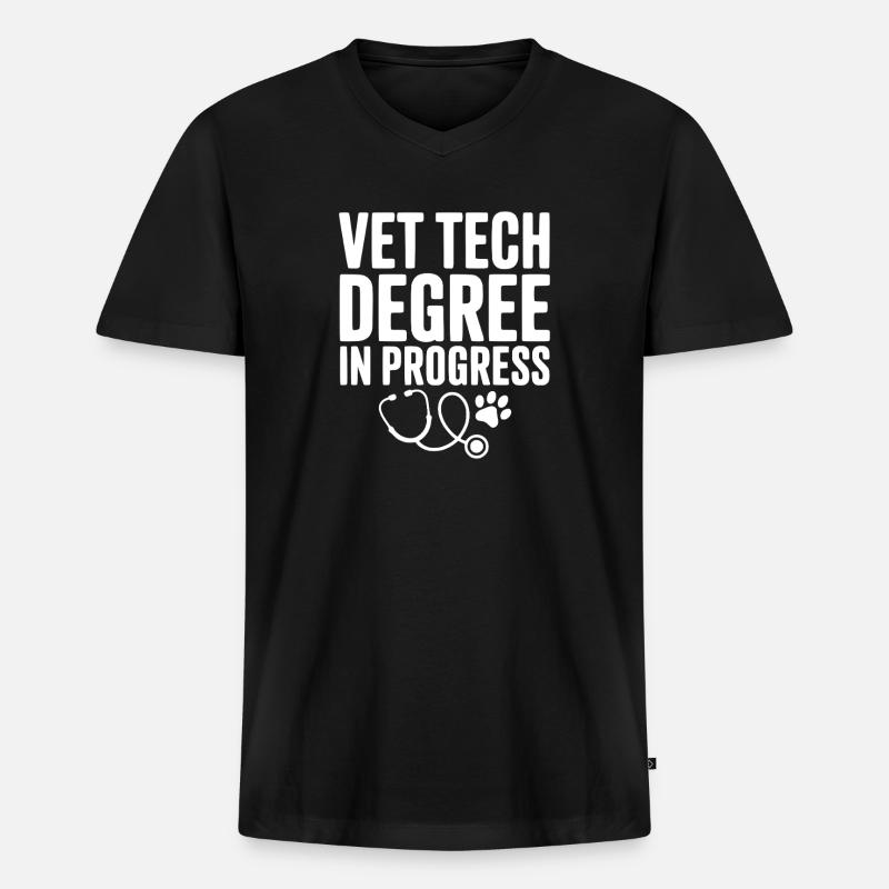 Studium der Veterinärtechnik in Arbeit - Männer Premium Bio T-Shirt mit V-Ausschnitt - Schwarz