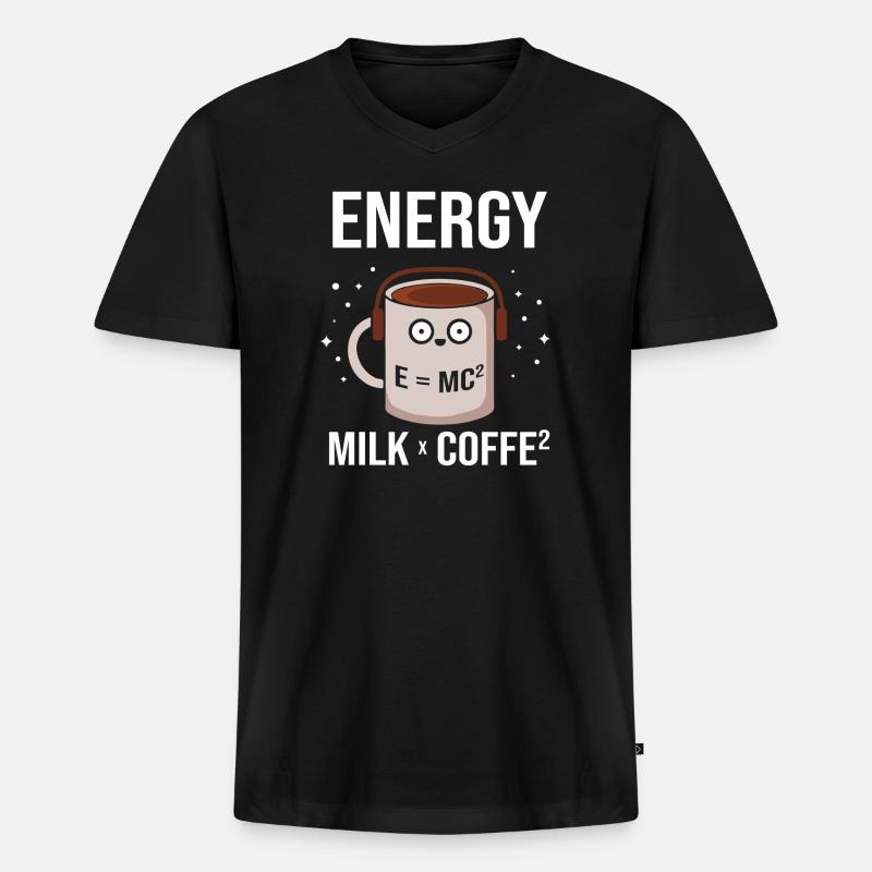 Physik Phyiker Physikstudent Physiklehrer - Männer Premium Bio T-Shirt mit V-Ausschnitt - Schwarz