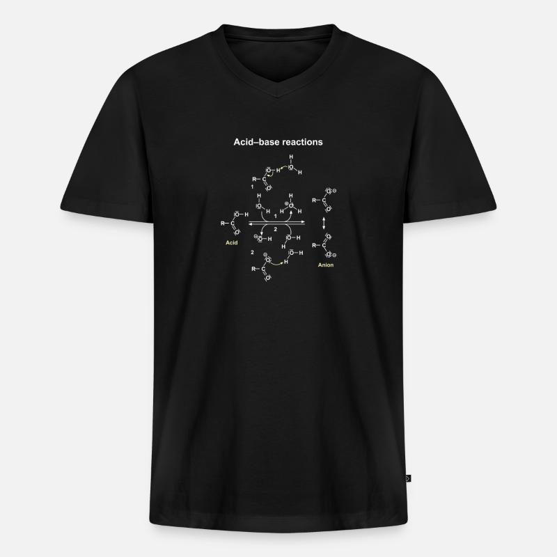 Dargestellte Säure-Base-Reaktionen - Männer Premium Bio T-Shirt mit V-Ausschnitt - Schwarz