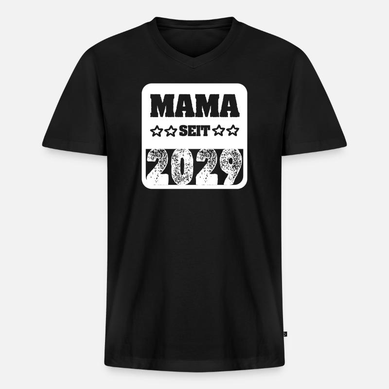 Mama 2029 - Männer Premium Bio T-Shirt mit V-Ausschnitt - Schwarz