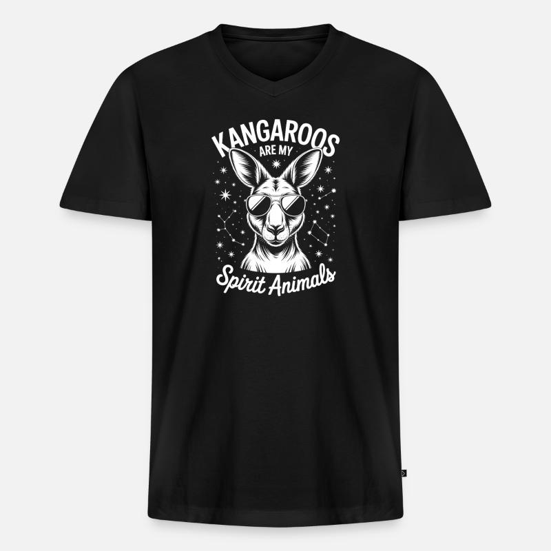Kangaroo Spruch Kangaroo Lustige Kangaroo Geschenk - Männer Premium Bio T-Shirt mit V-Ausschnitt - Schwarz