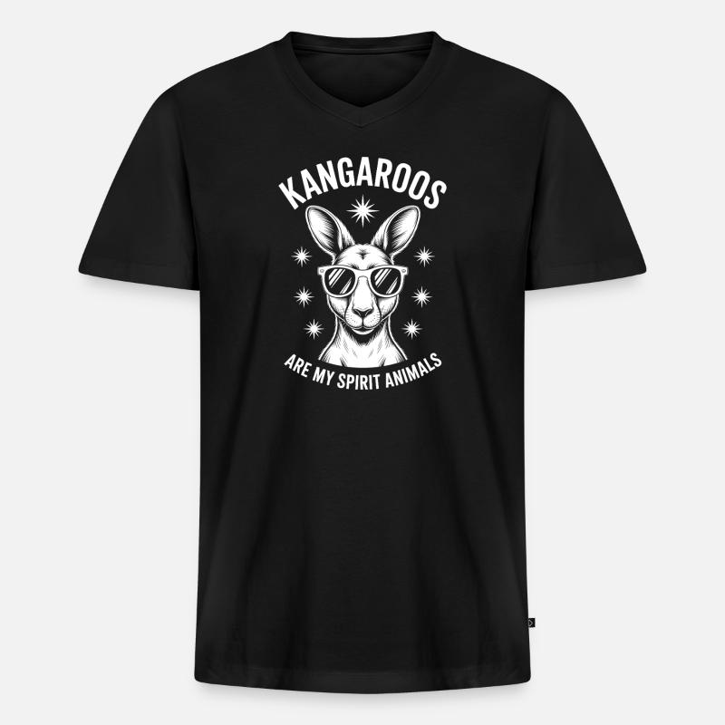 Kangaroo Spruch Kangaroo Lustige Kangaroo Geschenk - Männer Premium Bio T-Shirt mit V-Ausschnitt - Schwarz