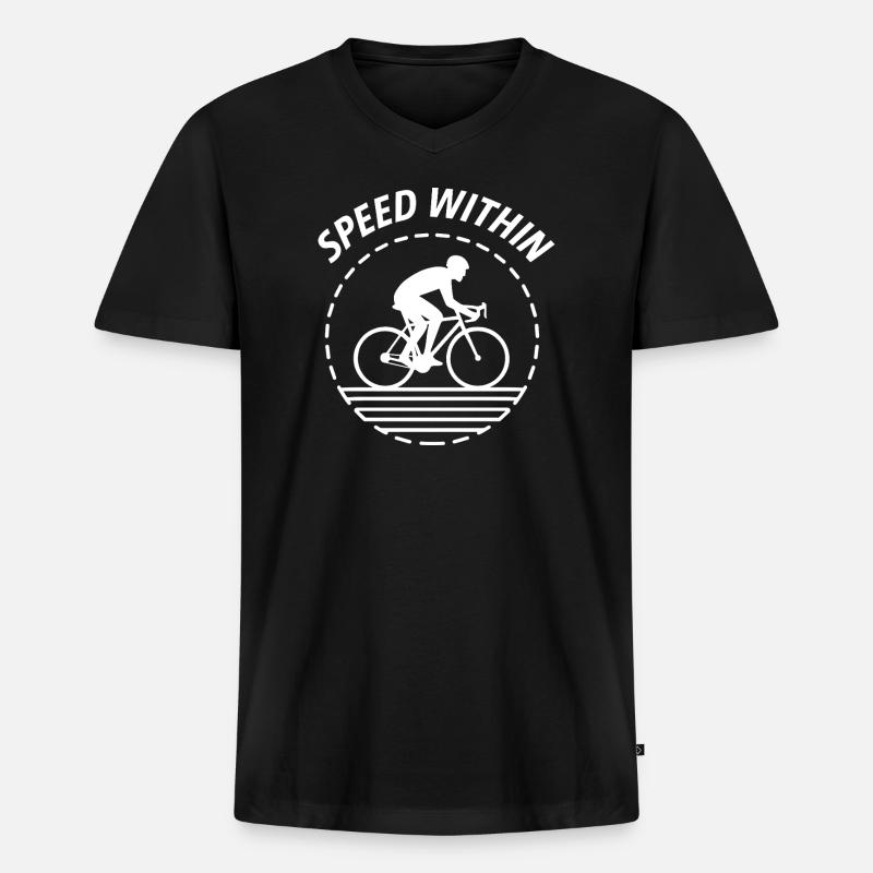 Speed Within - Männer Premium Bio T-Shirt mit V-Ausschnitt - Schwarz