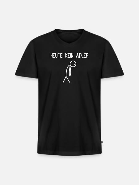 Today no eagle falconry falconer - Men's Premium Organic T-shirt with V-neck - black