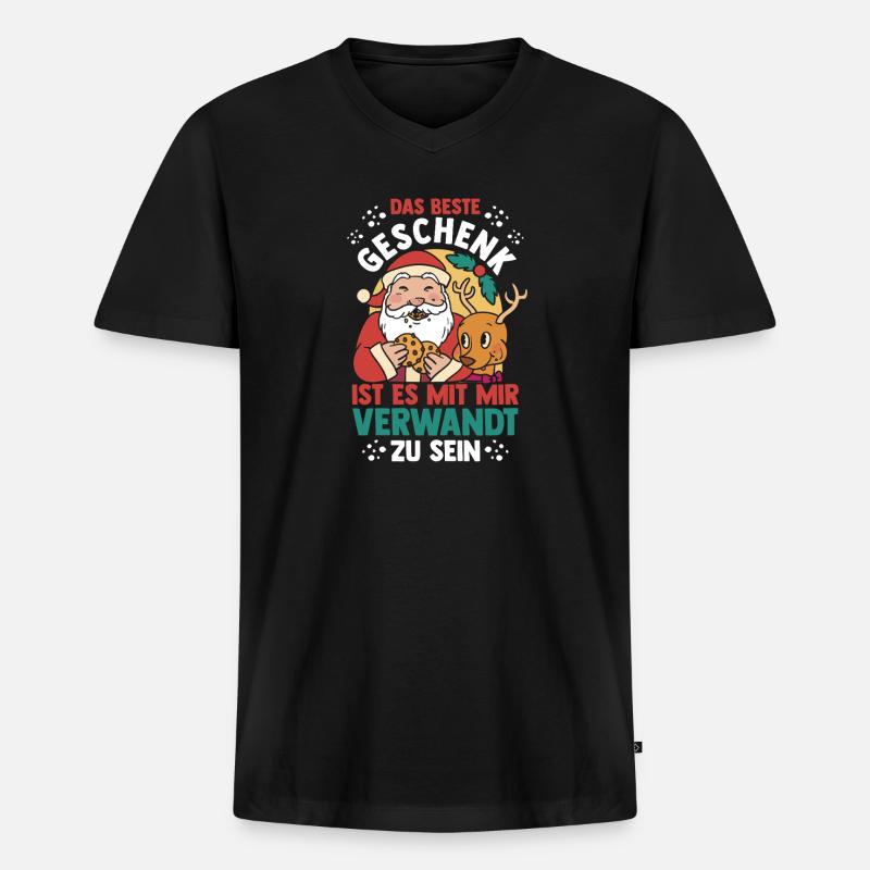 Bogenschütze Bogensport Bogenschießen - Männer Premium Bio T-Shirt mit V-Ausschnitt - Schwarz