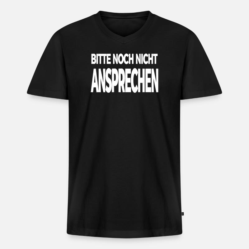 Ansprechen - Männer Premium Bio T-Shirt mit V-Ausschnitt - Schwarz