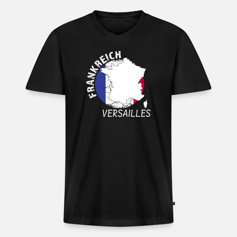 Versailles - Männer Premium Bio T-Shirt mit V-Ausschnitt - Schwarz