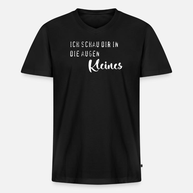Schau dir in die Augen - Männer Premium Bio T-Shirt mit V-Ausschnitt - Schwarz