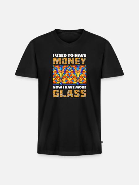 Buntglas-kunst Buntglas-künstler - Männer Premium Bio T-Shirt mit V-Ausschnitt - Schwarz