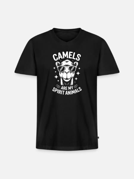 Camel Saying, Funny Camel Gift - Men's Premium Organic T-shirt with V-neck - black