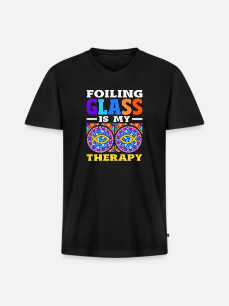 Buntglas-kunst Buntglas-künstler - Männer Premium Bio T-Shirt mit V-Ausschnitt - Schwarz