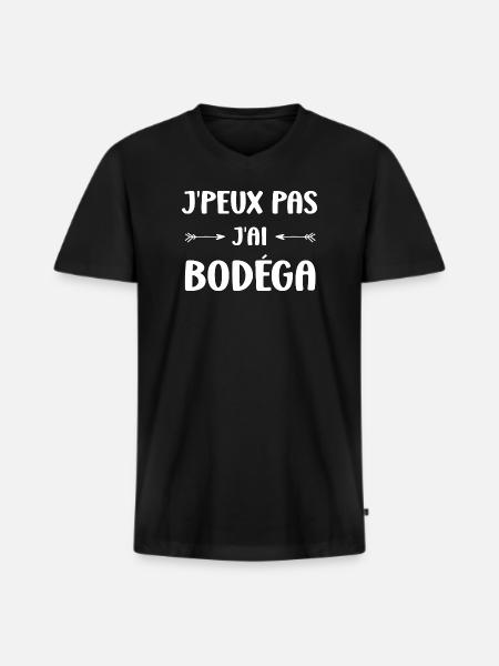 I can't I have Bodéga - Men's Premium Organic T-shirt with V-neck - black