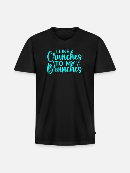 Fitness Motivation Bodybuilder Like Crunches - Men's Premium Organic T-shirt with V-neck - black
