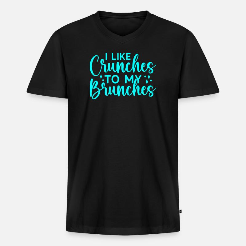 Fitness Motivation Bodybuilder Like Crunches - Männer Premium Bio T-Shirt mit V-Ausschnitt - Schwarz
