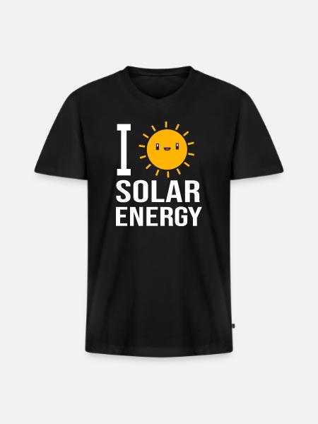 Solar Sustainability Renewable energies - Men's Premium Organic T-shirt with V-neck - black