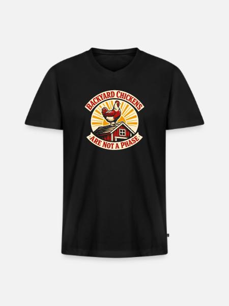 Chickens In The Garden Lifestyle Chicken - Men's Premium Organic T-shirt with V-neck - black