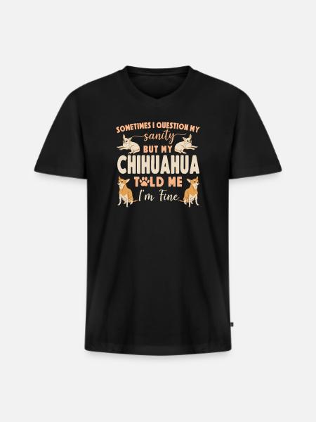 Chihuahua Chihuahueño Sometimes I - Men's Premium Organic T-shirt with V-neck - black