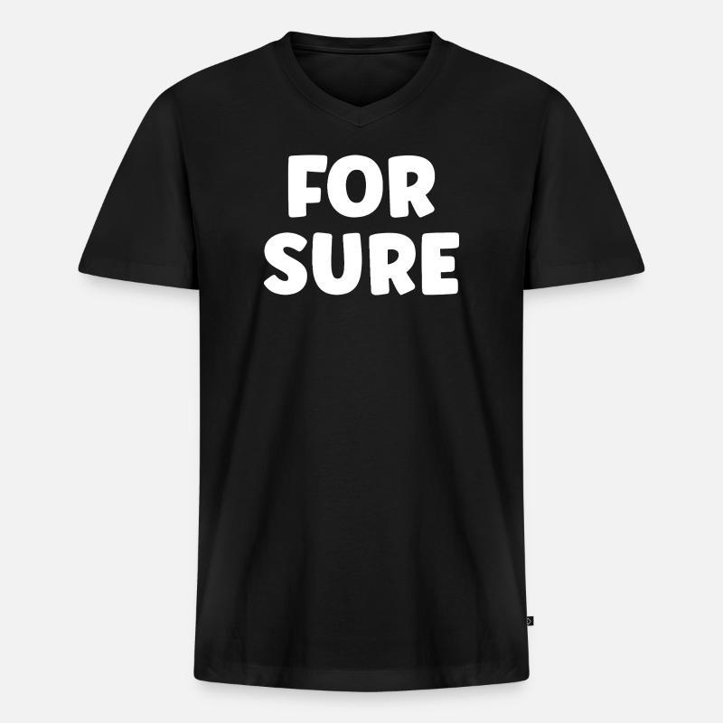 Sicher - Männer Premium Bio T-Shirt mit V-Ausschnitt - Schwarz