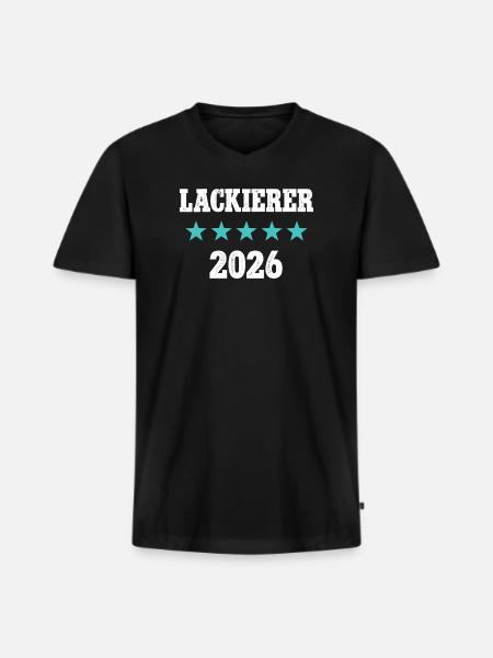 Painter 2026 Apprenticeship Examination Master Trainee - Men's Premium Organic T-shirt with V-neck - black