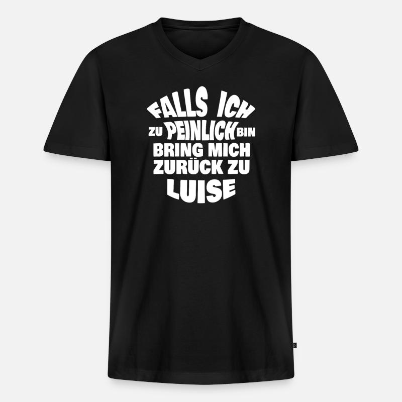 Luise als JGA - Männer Premium Bio T-Shirt mit V-Ausschnitt - Schwarz