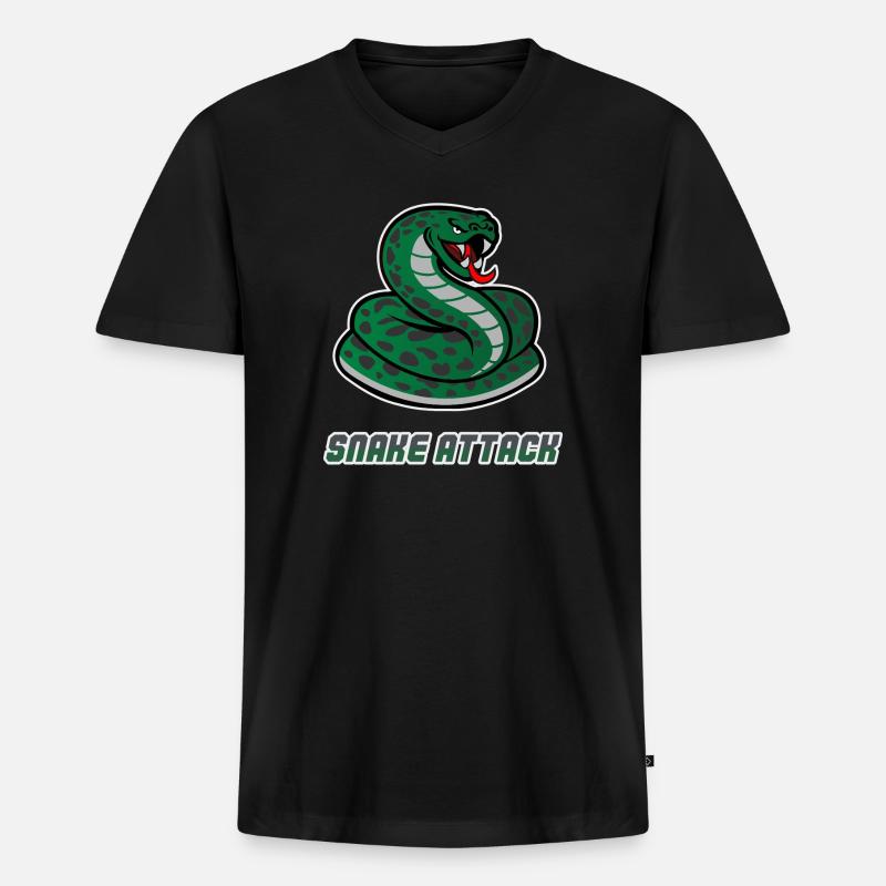 Schlangen-Workout - Männer Premium Bio T-Shirt mit V-Ausschnitt - Schwarz