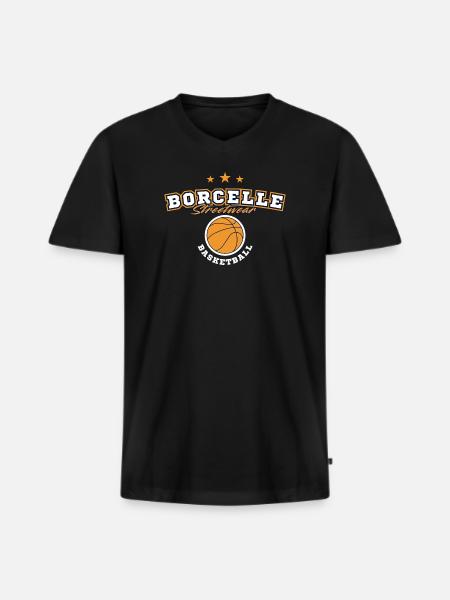 Borcellle Basketball Streetwear - Men's Premium Organic T-shirt with V-neck - black