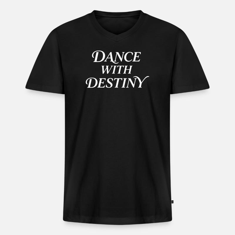Tanz mit Schicksal stoische Kunst - Männer Premium Bio T-Shirt mit V-Ausschnitt - Schwarz