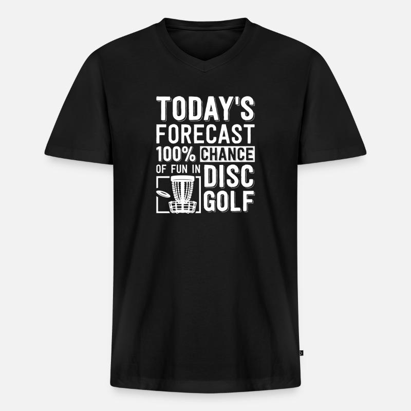 Disc Golf Geschenke Discgolf - Männer Premium Bio T-Shirt mit V-Ausschnitt - Schwarz
