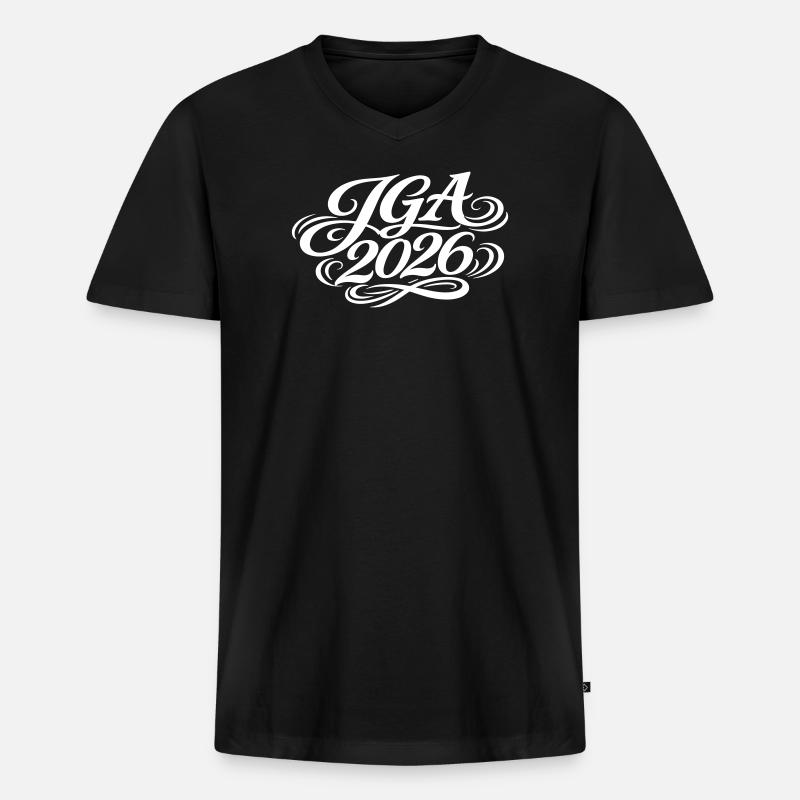 Jga 2026 Junggesellenabschied - Männer Premium Bio T-Shirt mit V-Ausschnitt - Schwarz