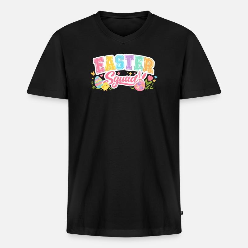 Easter Squad Egg Hunt - Men's Premium Organic T-shirt with V-neck - black
