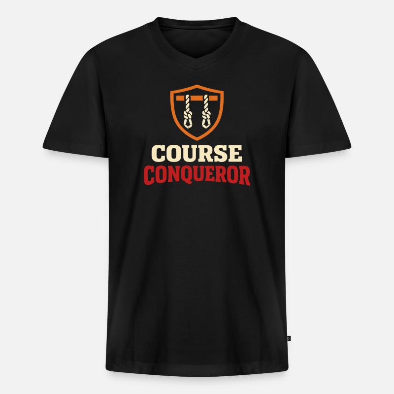 Parcours d’obstacles Course d’obstacles OCR - T-shirt encolure en V Premium bio Homme - noir