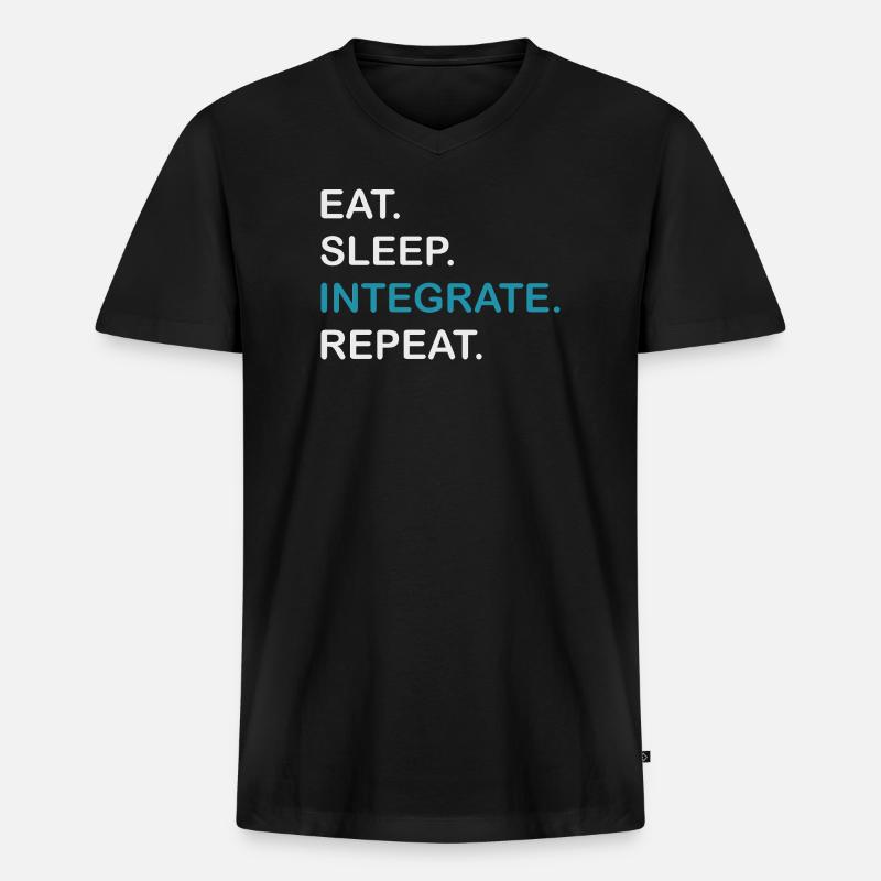 Integrate Repeat HPLC Performance Chromatography - Männer Premium Bio T-Shirt mit V-Ausschnitt - Schwarz