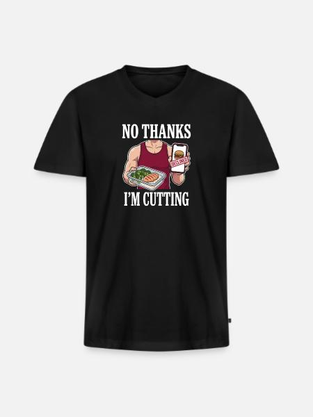 Schnittsaison Bei Reduziertem Kaloriendefizit - Männer Premium Bio T-Shirt mit V-Ausschnitt - Schwarz