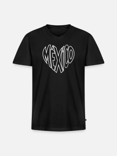 Mexico Perspective Lettering - Men's Premium Organic T-shirt with V-neck - black