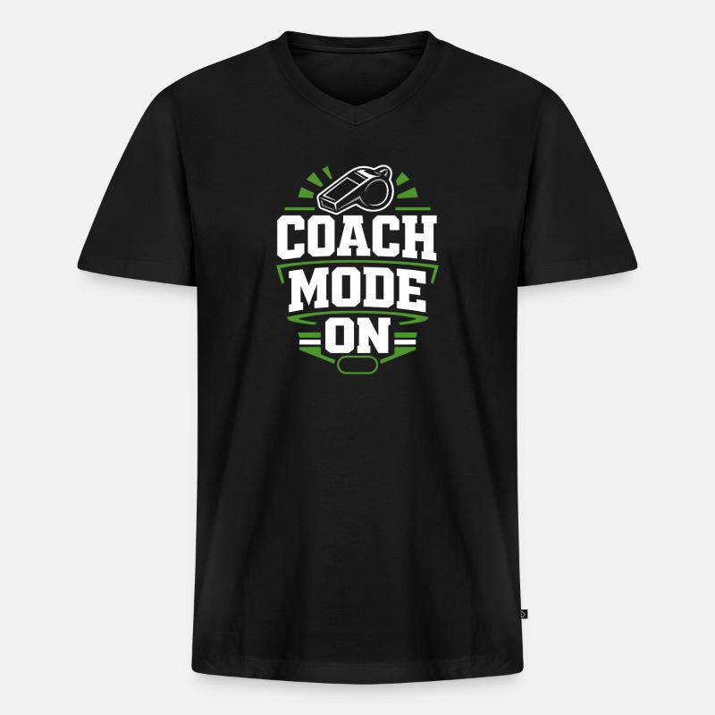 Fußballtraining Jugend-sport-trainer - Männer Premium Bio T-Shirt mit V-Ausschnitt - Schwarz