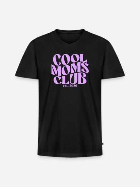 Cool Moms Club - Mom 2026 Gift - Men's Premium Organic T-shirt with V-neck - black