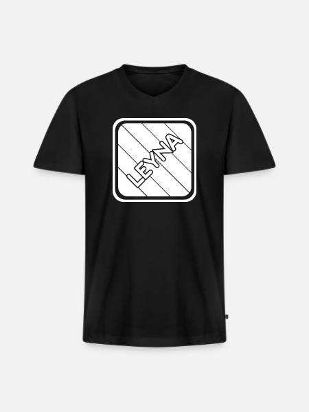 Leyna as a daughter - Men's Premium Organic T-shirt with V-neck - black