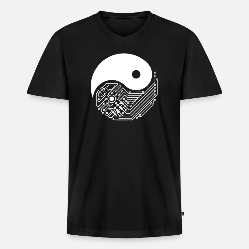 Machine Learning Deep Learning und KI-ML-Ingenieur - Männer Premium Bio T-Shirt mit V-Ausschnitt - Schwarz
