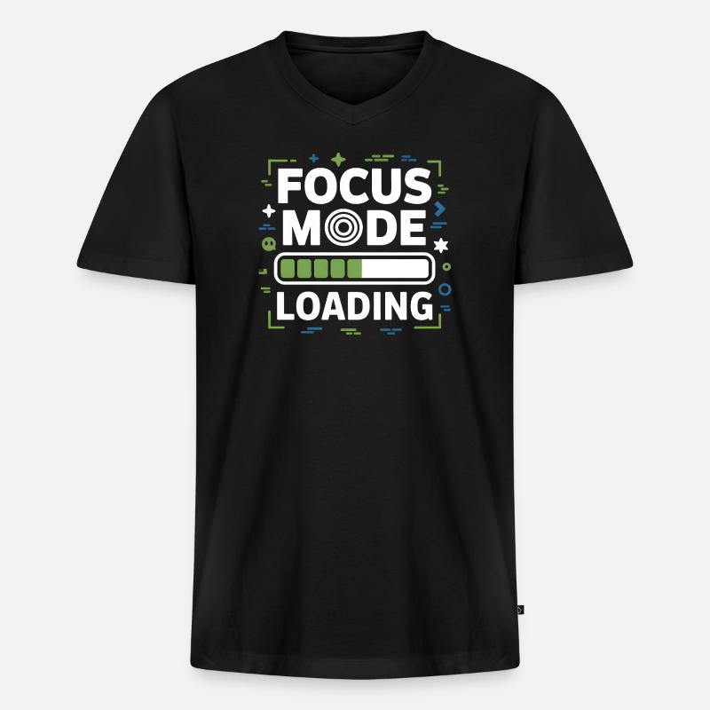 Focus Mode Loading ADHS Chaos - Männer Premium Bio T-Shirt mit V-Ausschnitt - Schwarz