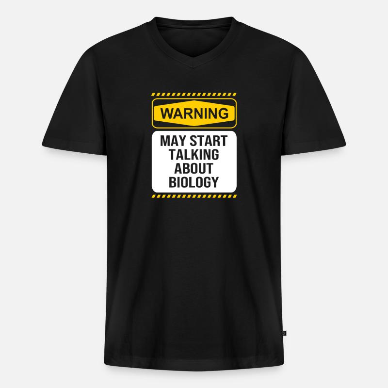 Strukturformel Molekül - Männer Premium Bio T-Shirt mit V-Ausschnitt - Schwarz