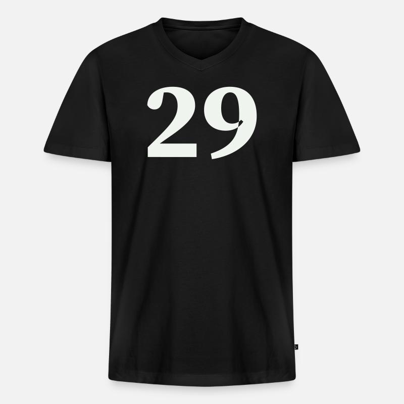 29 - Männer Premium Bio T-Shirt mit V-Ausschnitt - Schwarz