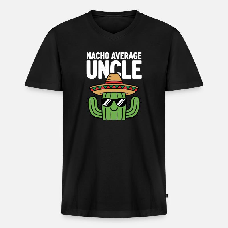 Nacho Durchschnitts-Onkel Witzig Cinco de Mayo - Männer Premium Bio T-Shirt mit V-Ausschnitt - Schwarz