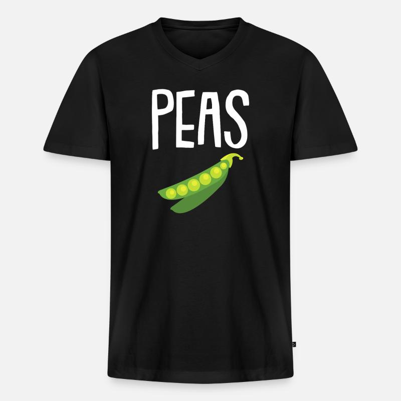 Erbsen-in-einen-Schoten-Pop-Grafik - Männer Premium Bio T-Shirt mit V-Ausschnitt - Schwarz